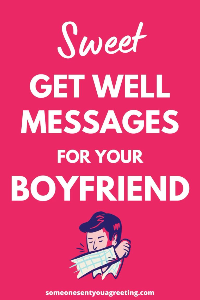 Sweet Get Well Messages for your Boyfriend