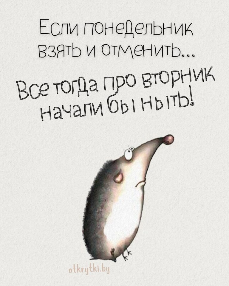 Веселые картинки про ВТОРНИК с добрыми словами и юмором Веселые картинки про ВТОРНИК с добрыми словами и юмором