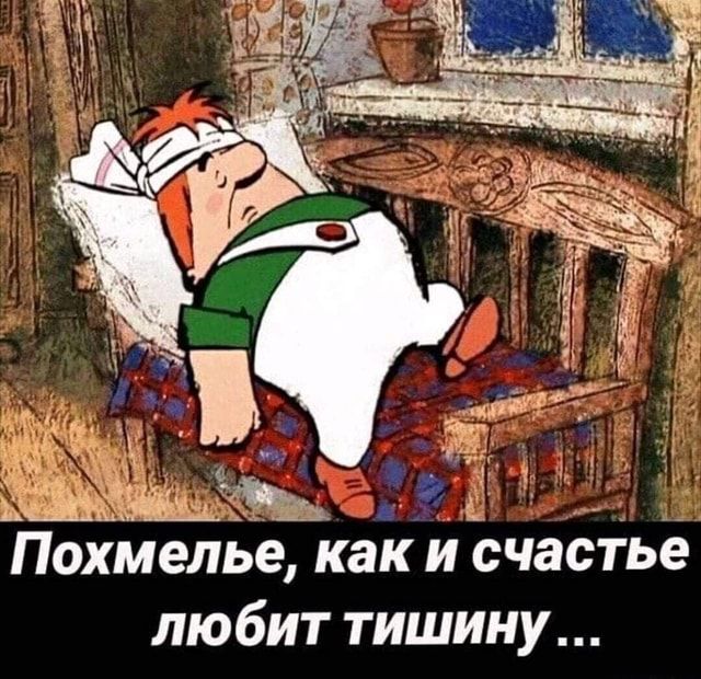 Похмелье, как и счастье любит тишину… – АйДаПрикол Похмелье, как и счастье любит тишину… – АйДаПрикол