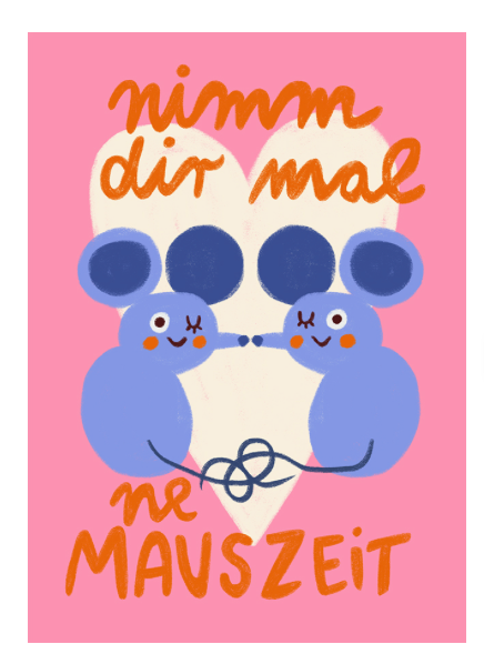 Postkarte Mauszeit Postkarte Mauszeit
