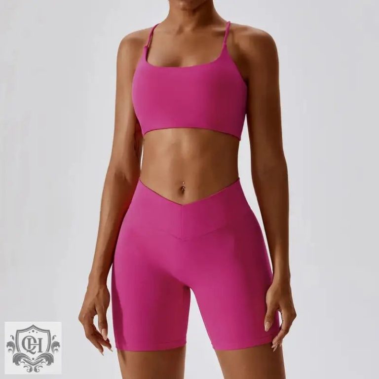 Sleek & Chic Nylon Yoga Suit – 14/XL / Pleated Bra Shorts Swan White
