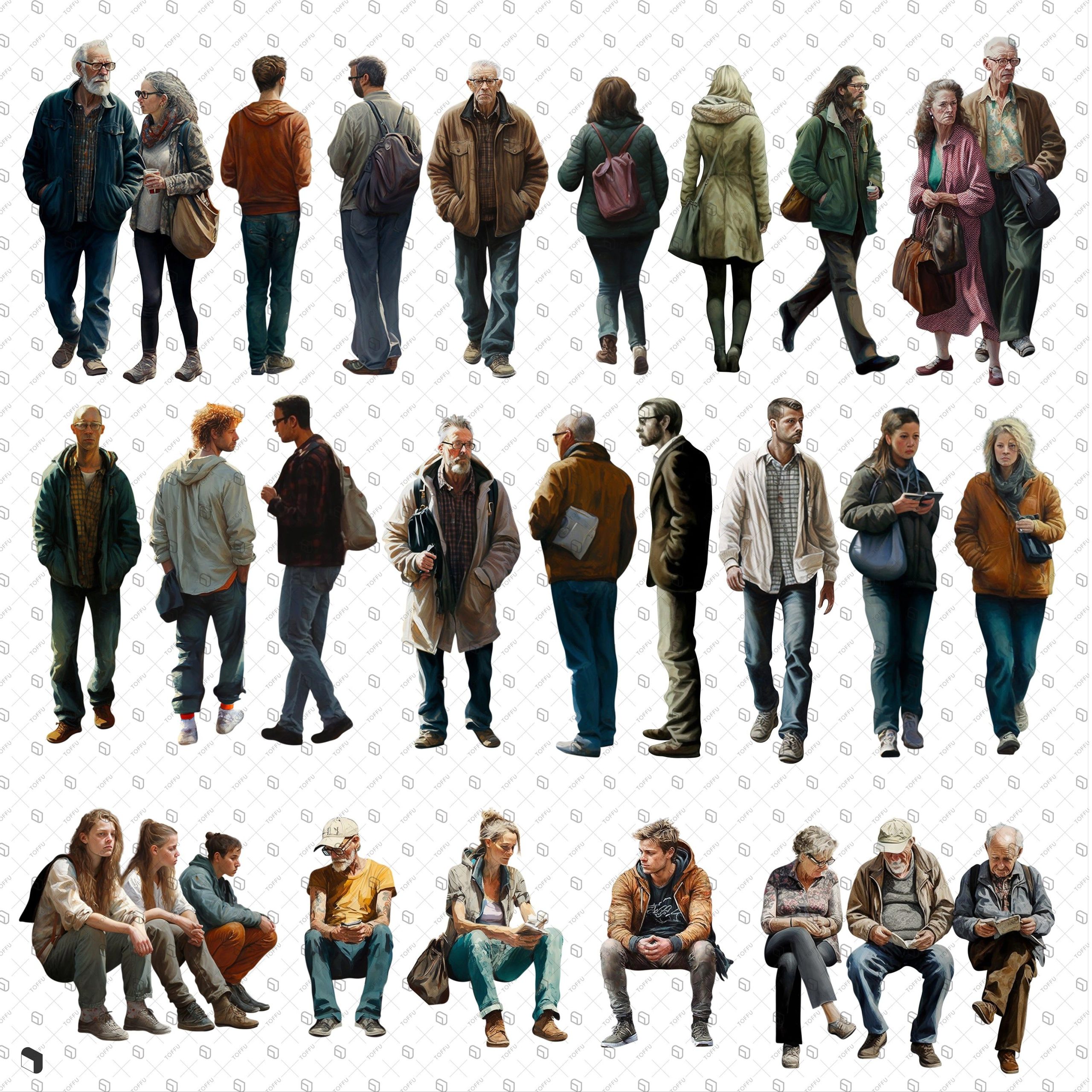 Cutout Artificial Street People – Toffu Co