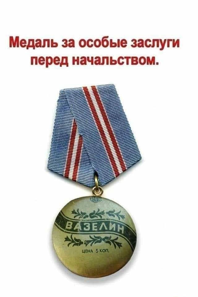 Медаль за особые заслуги перед начальством. – АйДаПрикол Медаль за особые заслуги перед начальством. – АйДаПрикол