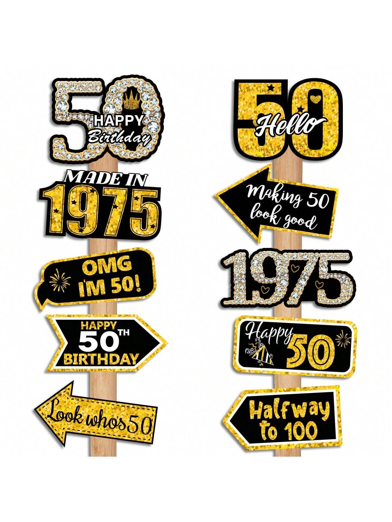 Décorations pour 50e anniversaire noir et or Signe de fête 1975 Décorations de fête pour 50e anniversaire Panneaux Fête dansante colorée Panneaux Accessoires photo rétro Pour hommes femmes Fête à la maison Intérieur Extérieur Fournitures de fête Décorations pour 50e anniversaire noir et or Signe de fête 1975 Décorations de fête pour 50e anniversaire Panneaux Fête dansante colorée Panneaux Accessoires photo rétro Pour hommes femmes Fête à la maison Intérieur Extérieur Fournitures de fête