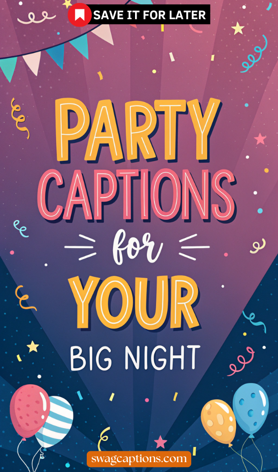 Party Captions for Your Big Night Party Captions for Your Big Night