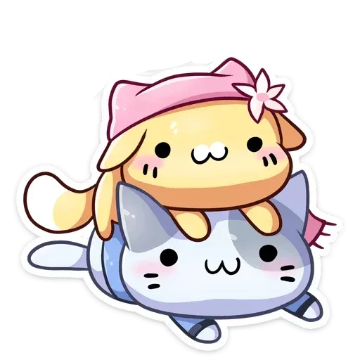 Зимние Бисквит и Ванилька без надписей Telegram stickers Зимние Бисквит и Ванилька без надписей Telegram stickers