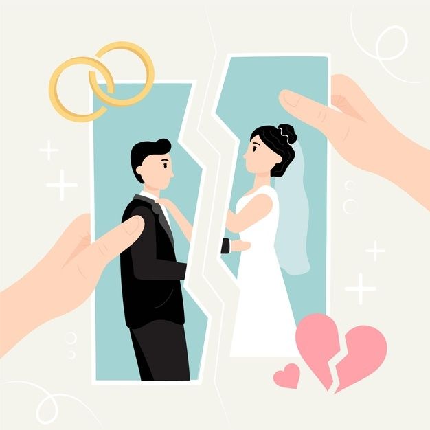 Concepto de ilustración de divorcio | Vector Gratis Concepto de ilustración de divorcio | Vector Gratis