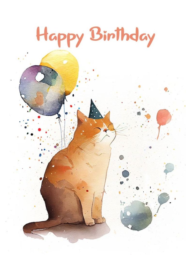 Watercolor Card Cat Birthday Card Kitten Birthday Card Kitty Card Greeting Cards – Etsy Watercolor Card Cat Birthday Card Kitten Birthday Card Kitty Card Greeting Cards – Etsy