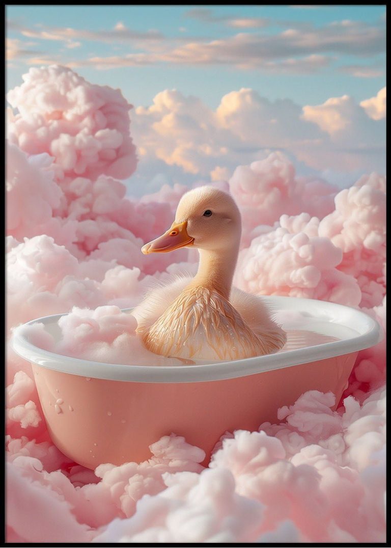 Ente in der Badewanne Poster – 30×40 cm Ente in der Badewanne Poster – 30×40 cm