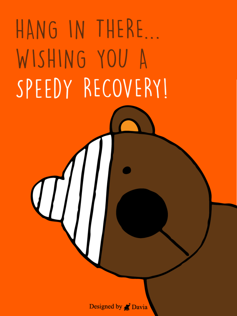 Injured Bear – Get Well Soon Cards Injured Bear – Get Well Soon Cards