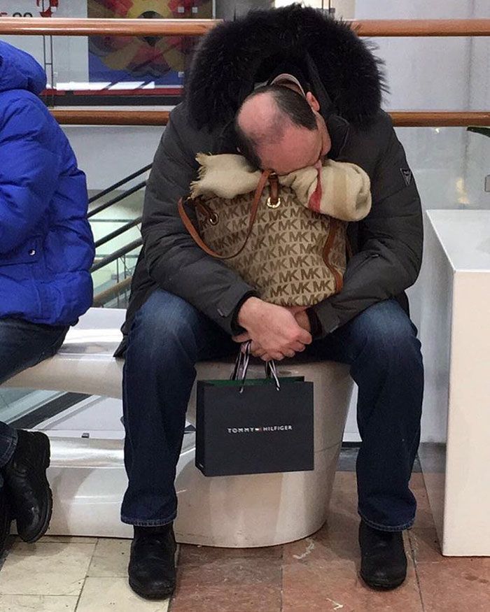 49 “Miserable Men” Hilariously Captured While Their Women Were Shopping 49 “Miserable Men” Hilariously Captured While Their Women Were Shopping