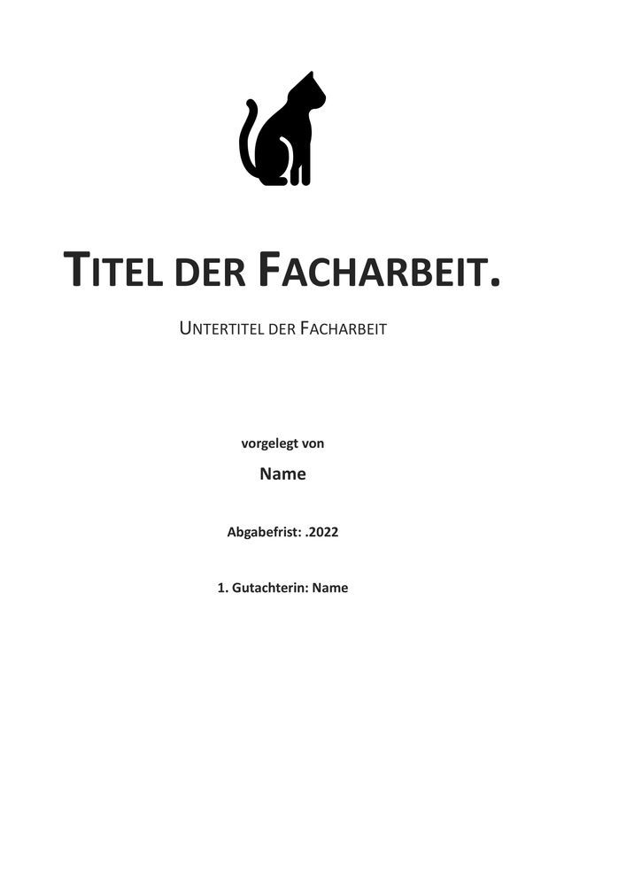 Layout-Vorlage für Facharbeiten in Word als DOCX Layout-Vorlage für Facharbeiten in Word als DOCX