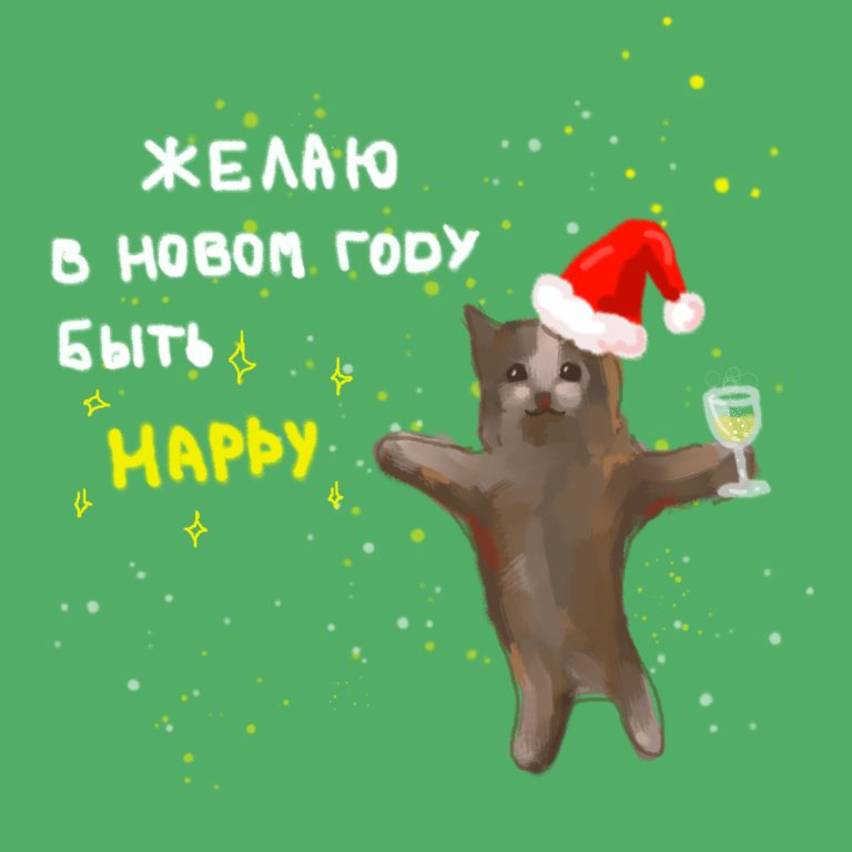 новогодний мемный котик хапи новогодний мемный котик хапи