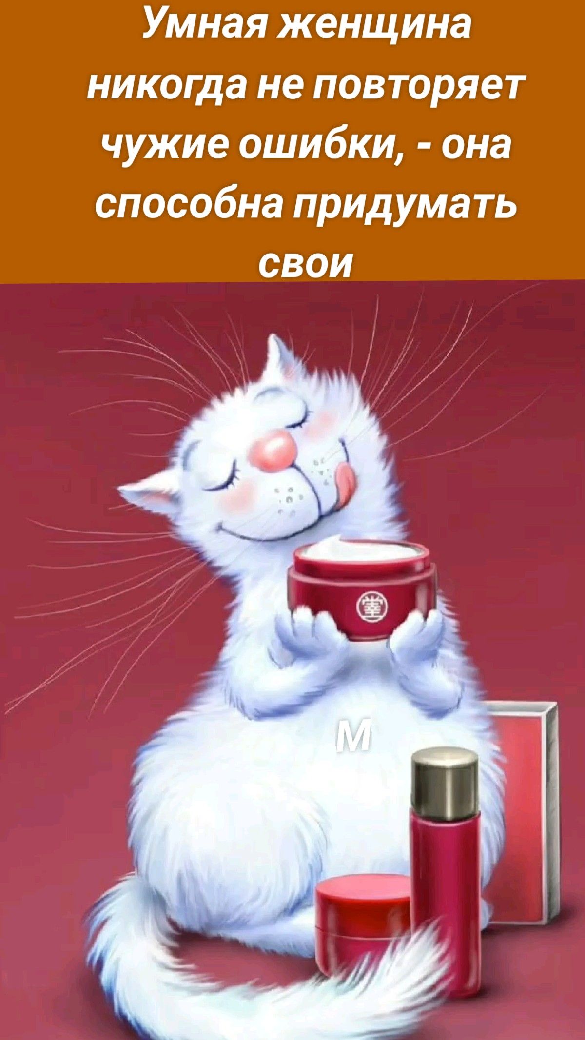 Умная женщина никогда не повторяет чужие ошибки, – она способна придумать свои М Умная женщина никогда не повторяет чужие ошибки, – она способна придумать свои М