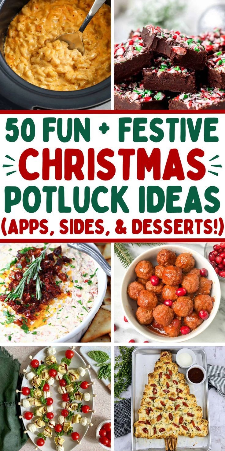Fun & Easy Christmas Potluck Ideas for Holiday Parties (dips, finger foods, sides + desserts!) Fun & Easy Christmas Potluck Ideas for Holiday Parties (dips, finger foods, sides + desserts!)