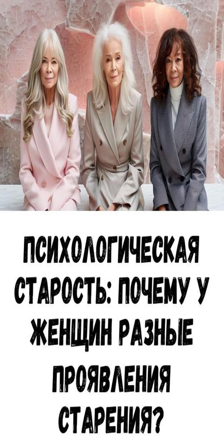 Психологическая старость: Почему у женщин разные проявления старения? Психологическая старость: Почему у женщин разные проявления старения?