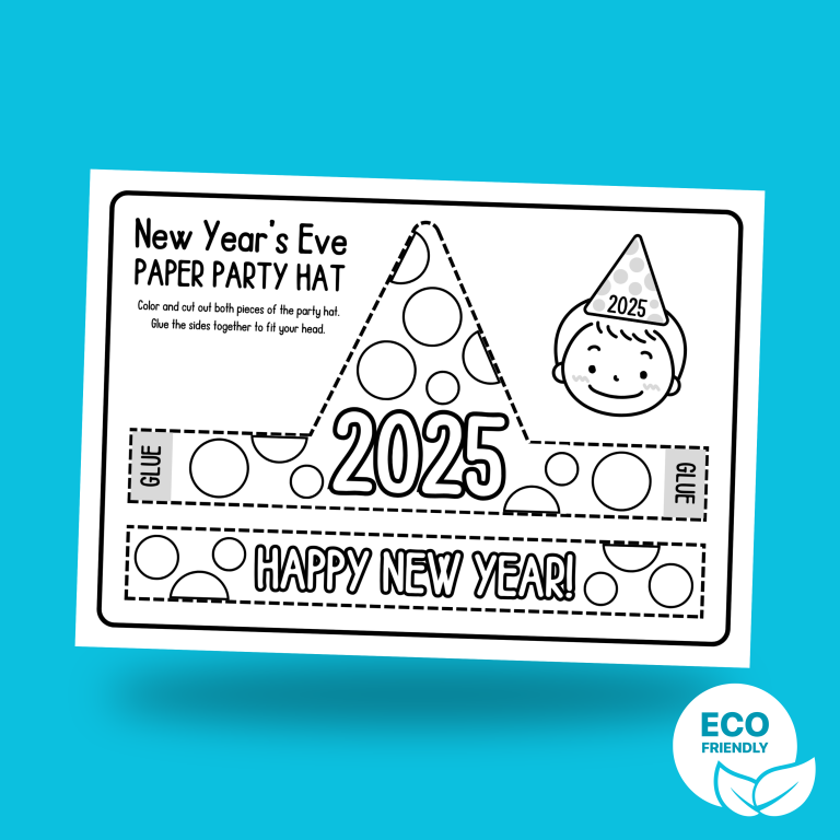 New Year’s Eve Paper Party Hat Template New Year’s Eve Paper Party Hat Template