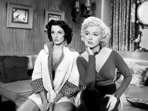 ‘Gentlemen Prefer Blondes, Jane Russell, Marilyn Monroe, 1953’ Photo  | Art.com