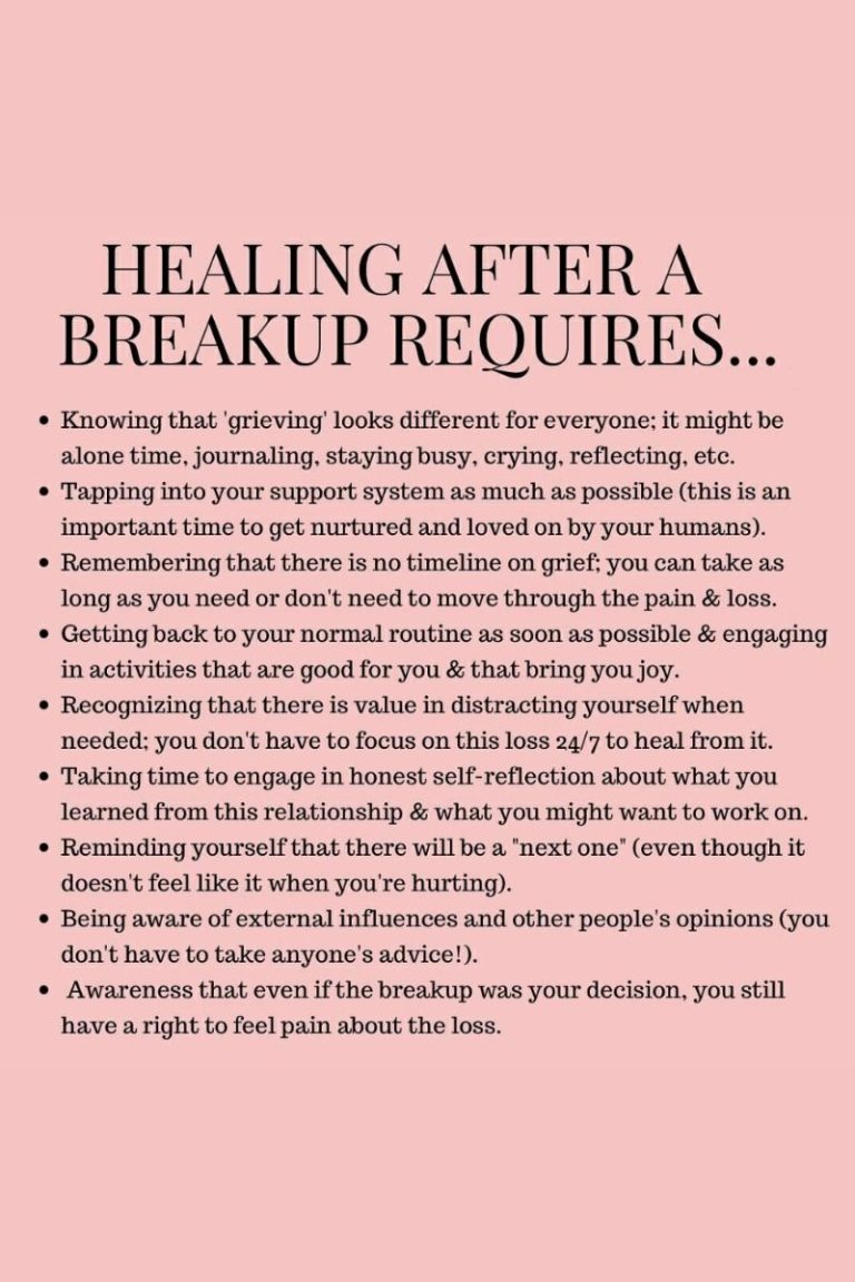 Healing after a breakup requires in relationship Healing after a breakup requires in relationship