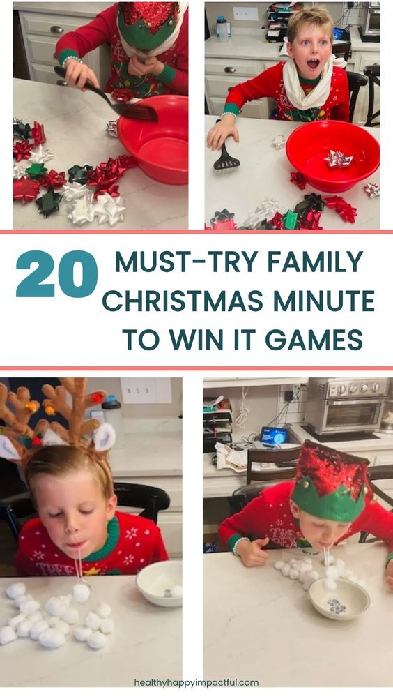 20 Festive Christmas Minute To Win It Games (For Kids & Adults) 20 Festive Christmas Minute To Win It Games (For Kids & Adults)