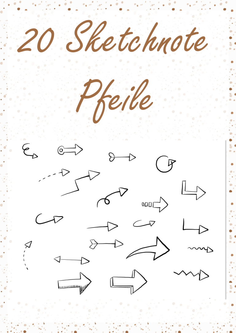 20 Sketchnote Pfeile für den Unterricht und Arbeitsblätter
