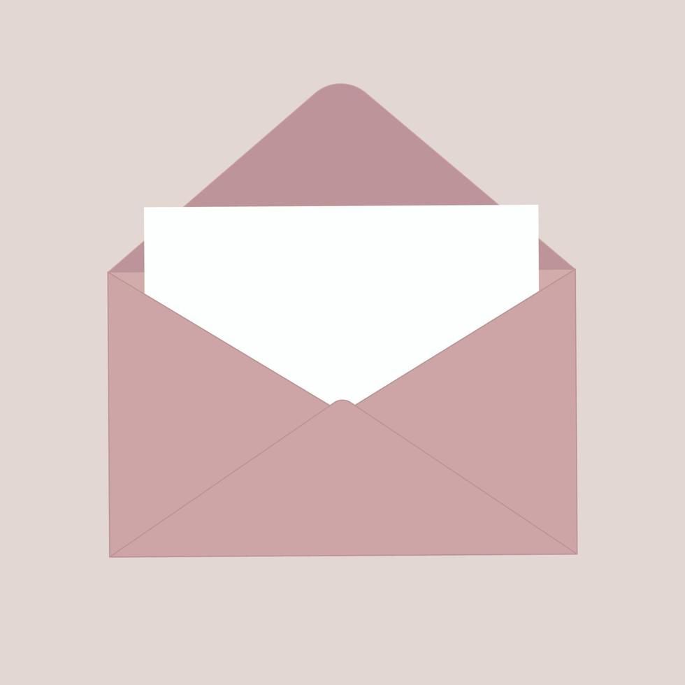 Pink Envelope with Letter Message Pink Envelope with Letter Message