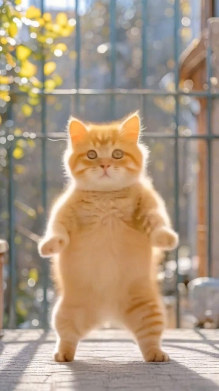 A cat who loves to dance! A cat who loves to dance!