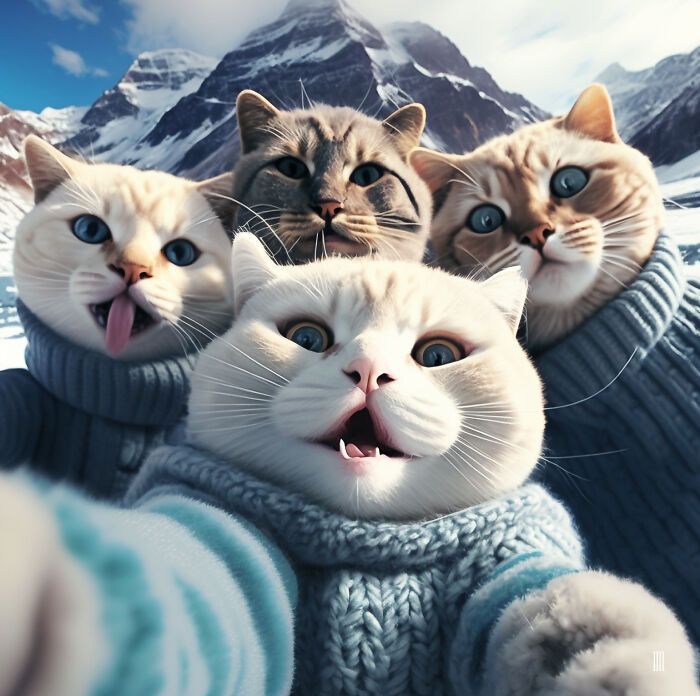 Snow Cat Family Snow Cat Family