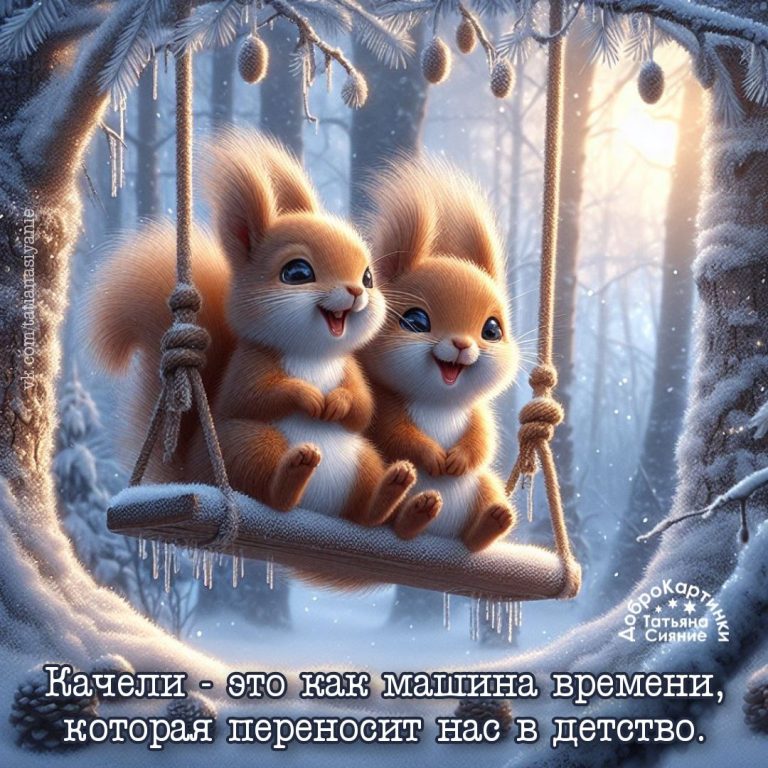 Белочки на качеле Белочки на качеле
