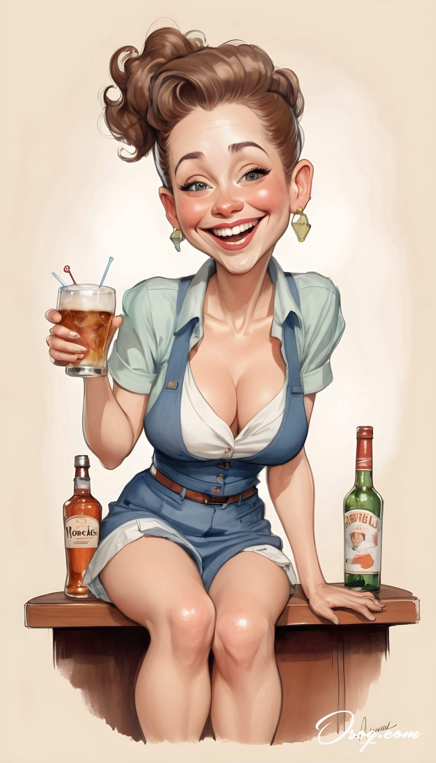 Bartender Caricature Bartender Caricature